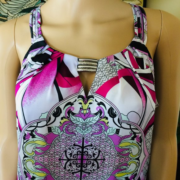 WHBM Multi Colored Top, Size 4 - Picture 3 of 8